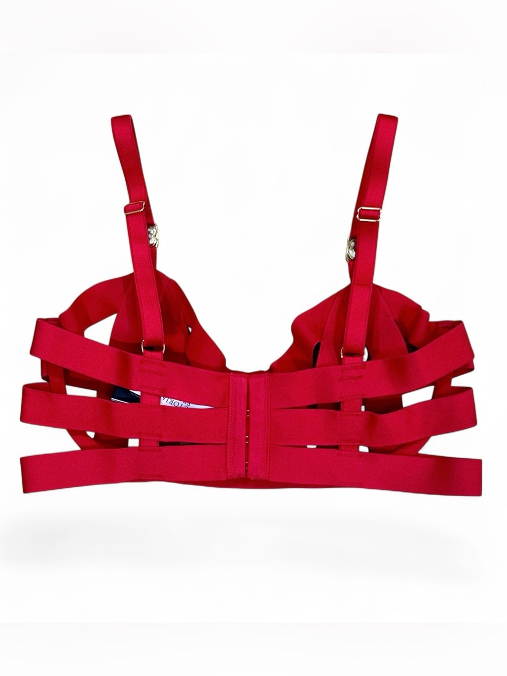 Victoria’s Secret Very Sexy Strappy Unlined Balconette Bra Red 34C - Picture 7 of 8